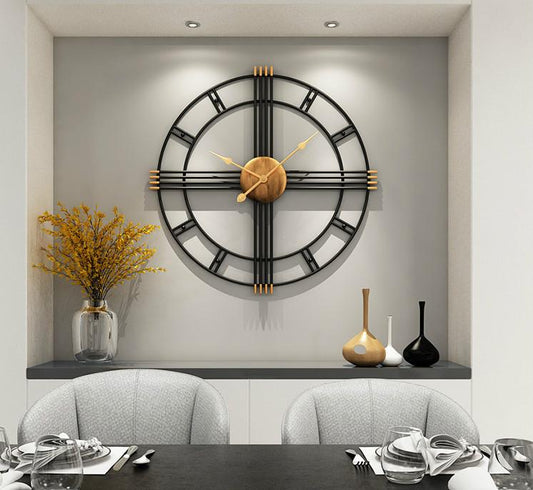 Golden Black Clock 24*24