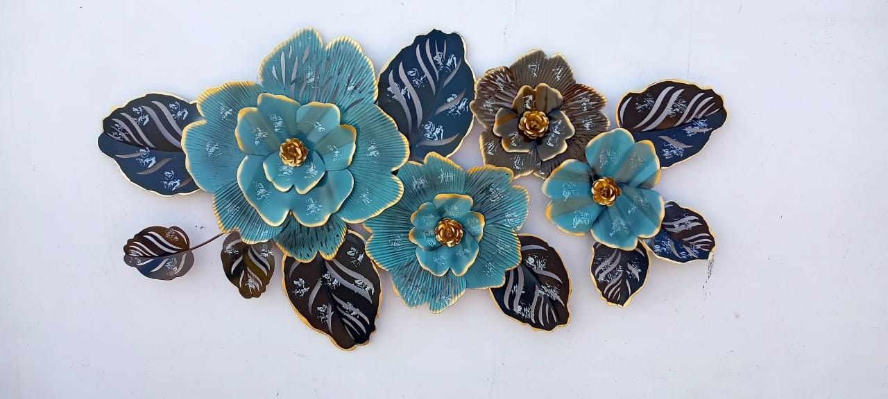 Blue Tuberose Flower Wall Decor 24*48