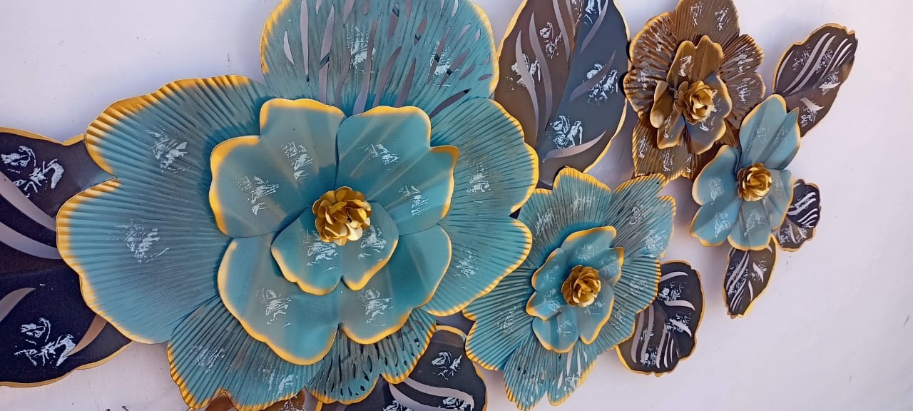 Blue Tuberose Flower Wall Decor 24*48