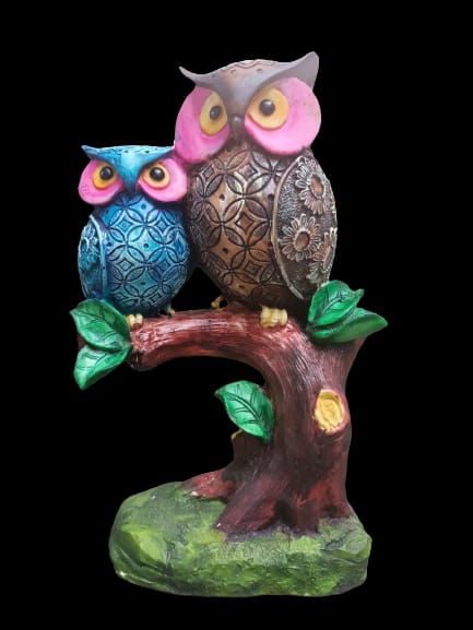 Polyresin 2 Owl Tree Garden 5*10