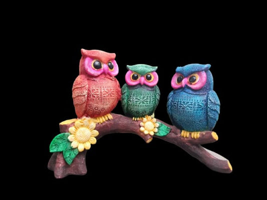 Polyresin 3 Owl Tree Garden 9*9