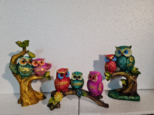 Polyresin 7 Owl Tree Garden Decor 9*9