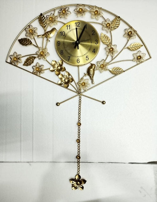 Flower Bird Golden Clock 36*24