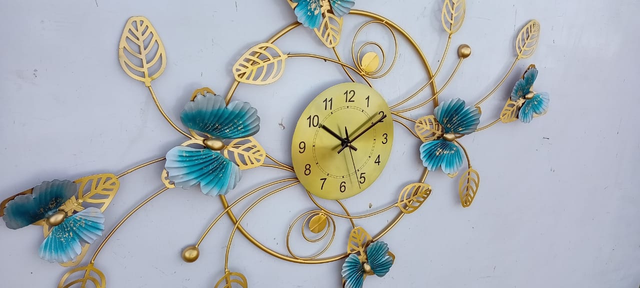 Ginkgo Butterfly Ring Clock  48*30