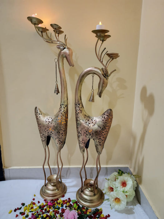 Deer With  Candle Holder 37*35*7