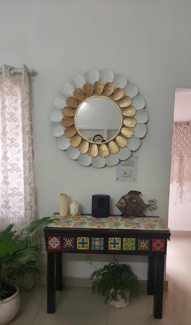 Golden White Sun Mirror 36*36