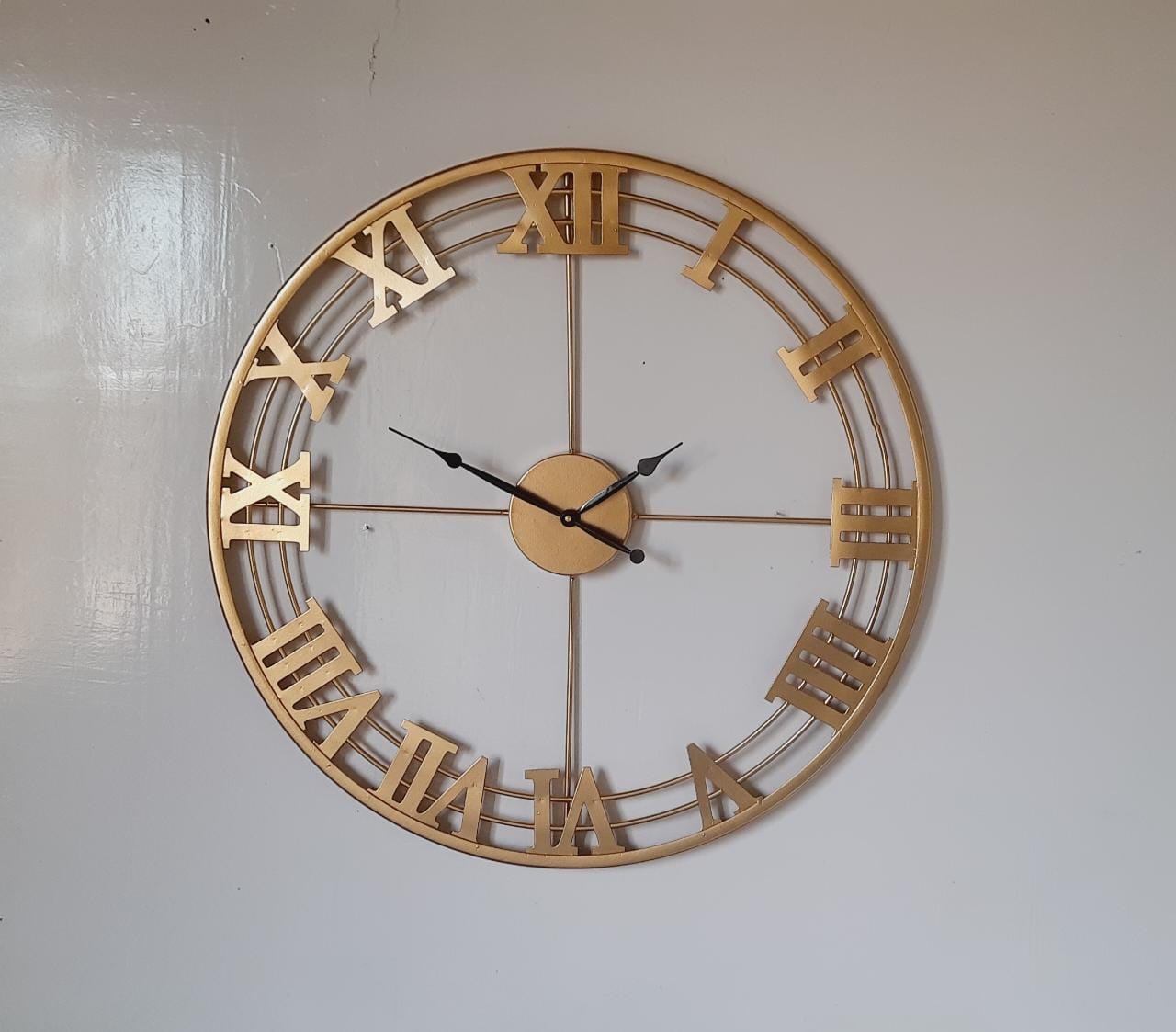 Golden Roman Clock 24*24