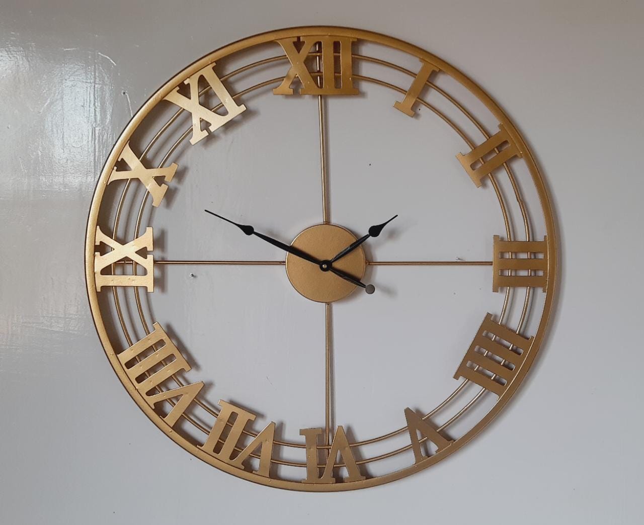 Golden Roman Clock 24*24