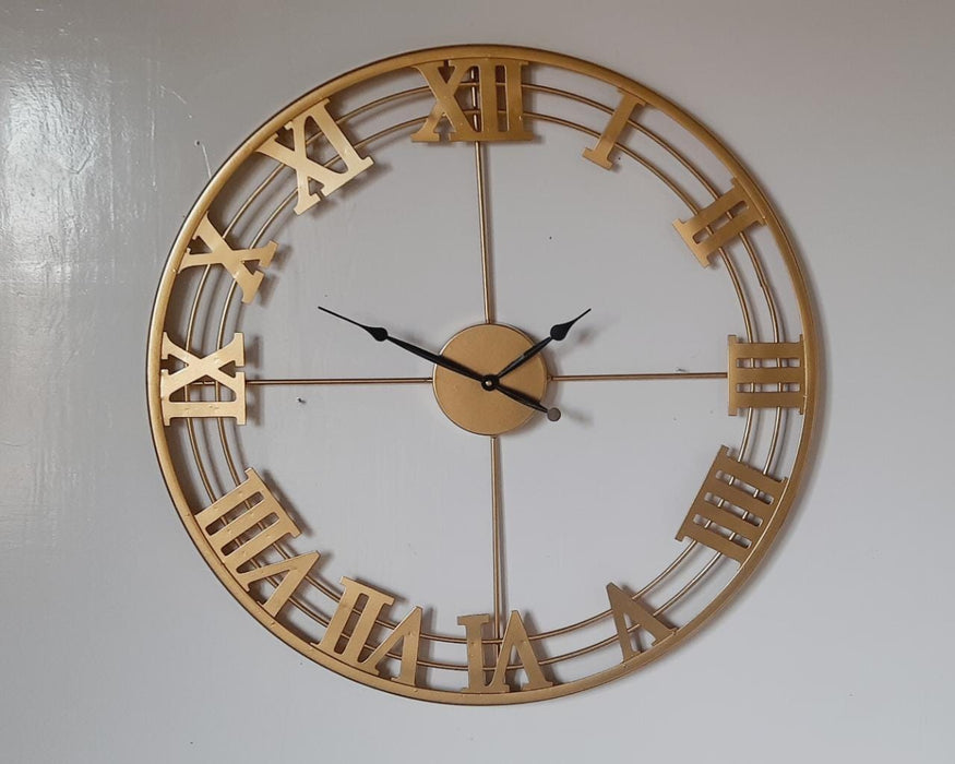 Golden Roman Clock 24*24