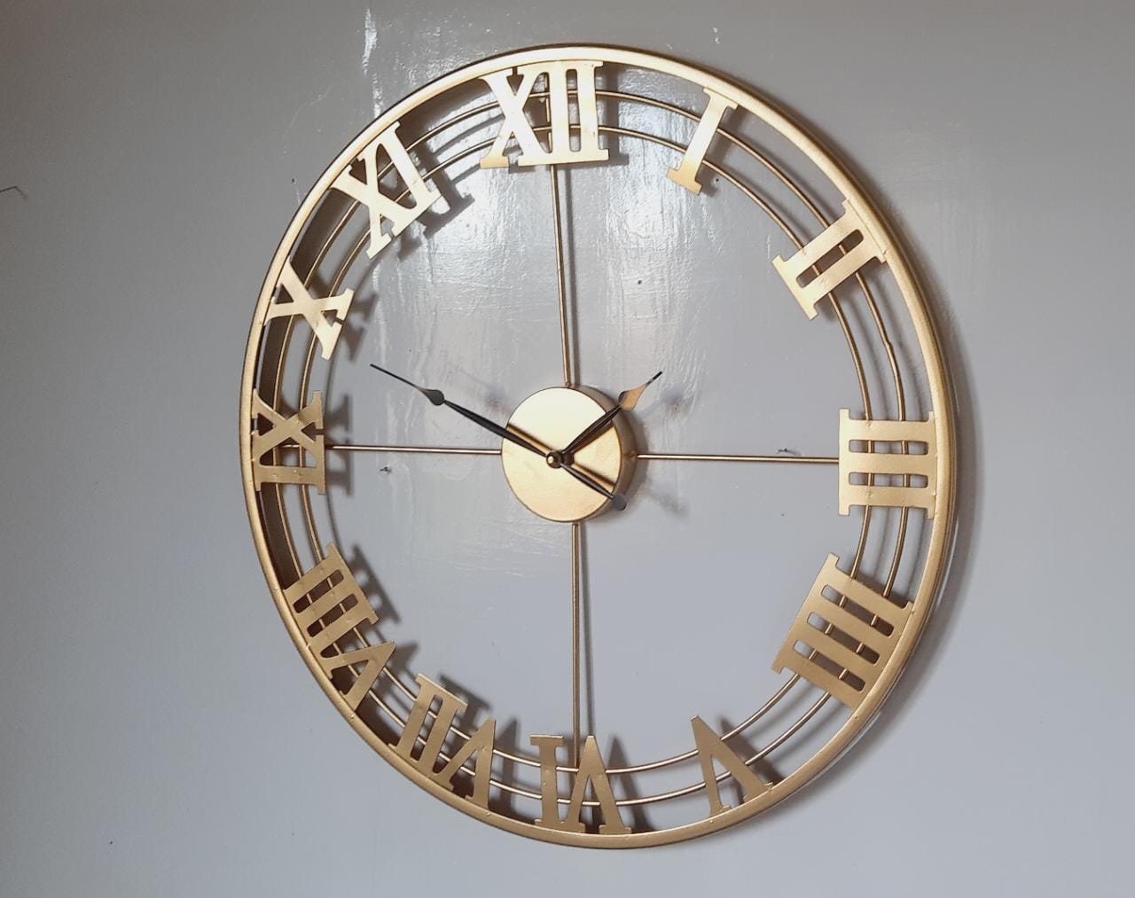 Golden Roman Clock 24*24