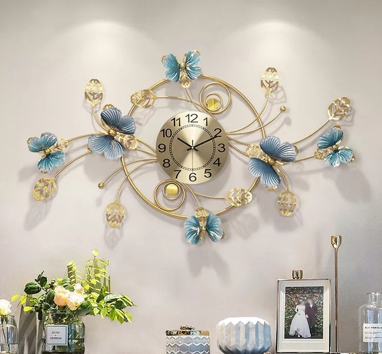 Ginkgo Butterfly Ring Clock  48*30