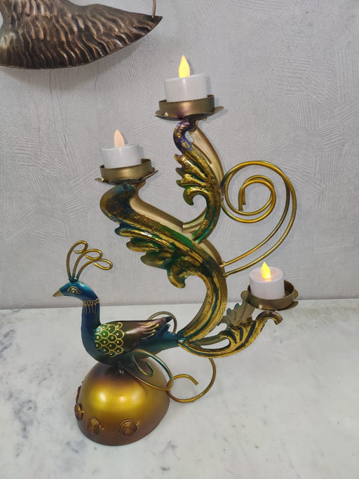 Horizontal Peacock Candle Holder 17*10