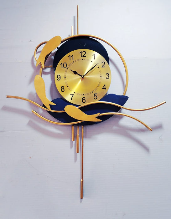 Wave Fishes Wall Clock  40*32*2