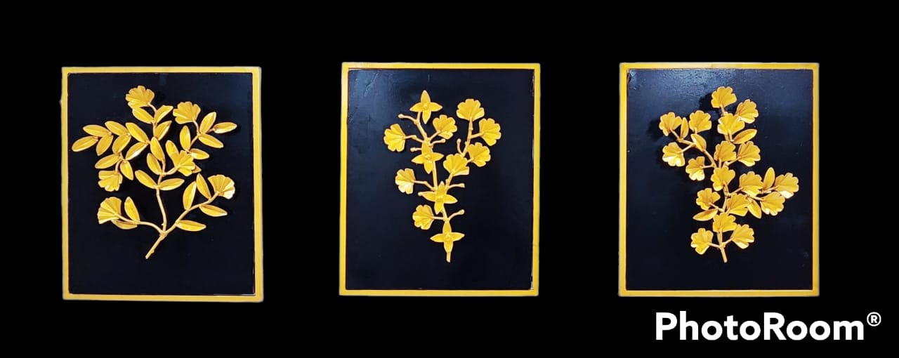 Golden Flowers Frame 18*15