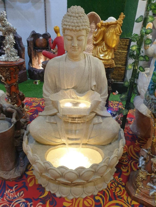 Fiber Unbreakable Indoor Buddha Fountain 54*36