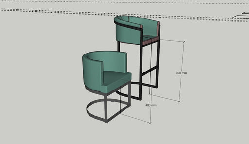 Iron Chair Set 19*35