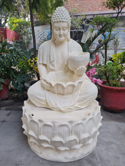 Fiber Lotus Buddha Fountain 53*30*30