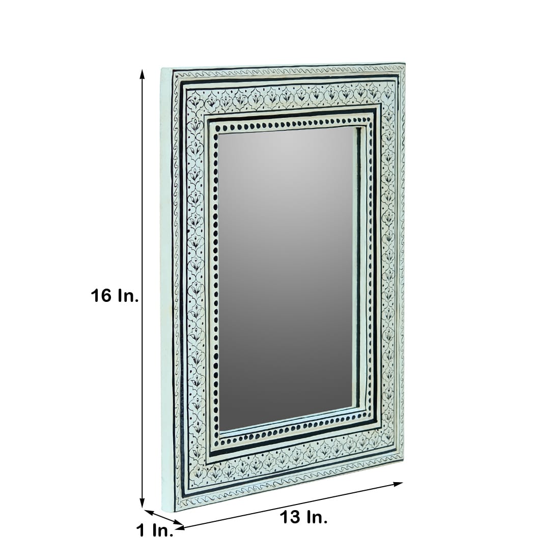 Antique Wooden Mirror 16*13*1