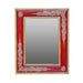 Antique Wooden  Red Mirror 13*16*1