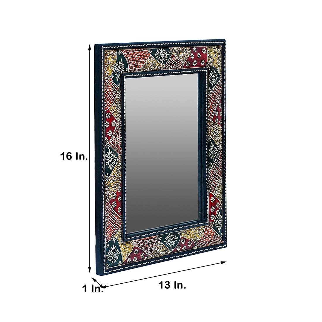 Antique Finish Wooden Mirror 13*16*1