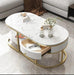 Double Marble Drawer Center Table 39*20*18