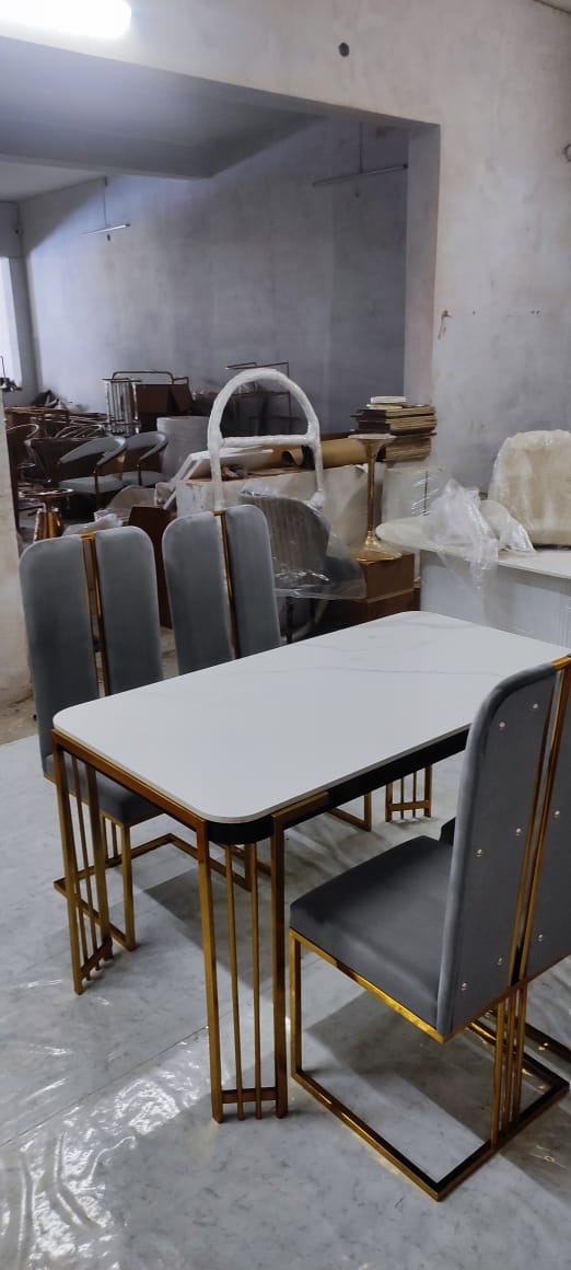 White Dining Table With Chairs  56*30*30