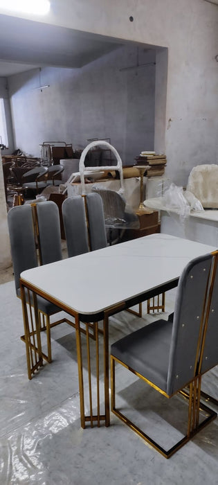 White Dining Table With Chairs  56*30*30