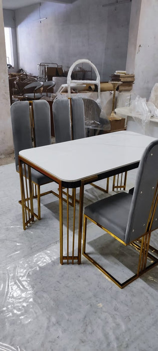 White Dining Table With Chairs  56*30*30